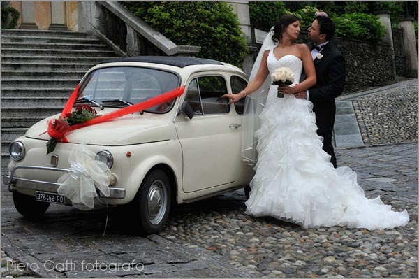 noleggio Fiat 500 matrimonio Orta