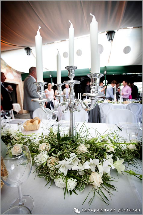 centrotavola matrimonio con candelabri