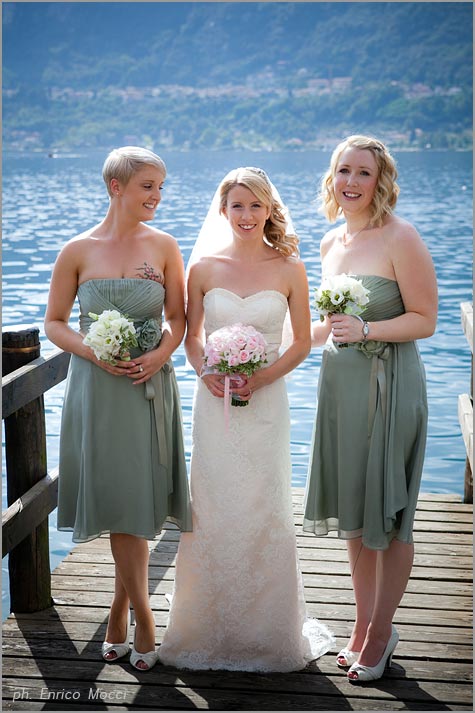 abito verde damigelle sposa