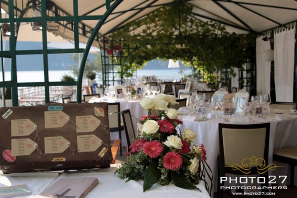 centrotavola matrimonio Hotel Giardinetto Pettenasco
