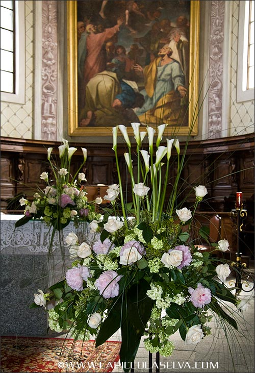 fiori matrimonio chiesa di Maria Assunta a Armeno, Novara