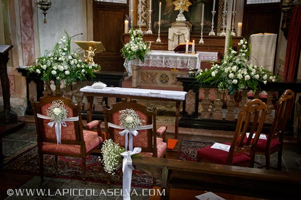 Fiorista matrimonio chiesa Sacro Monte di Ghiffa