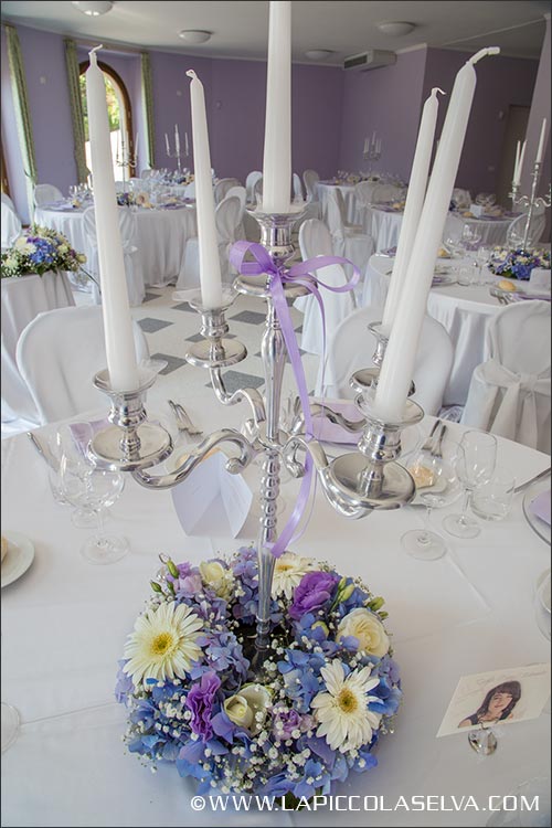 fiori centrotavola matrimonio Villa Ortea